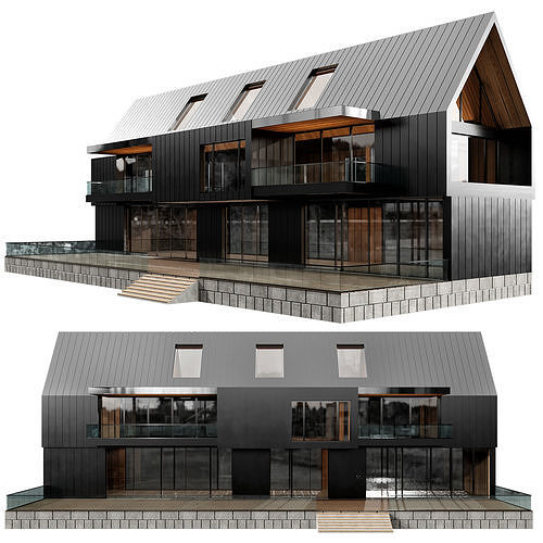 MODERN HOUSE NO32 A 3D model 2