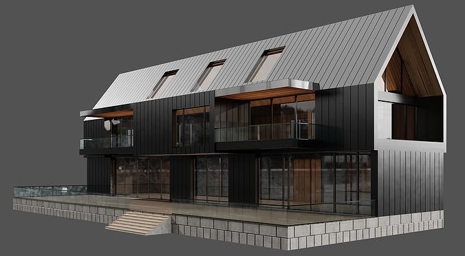 MODERN HOUSE NO32 A 3D model 5