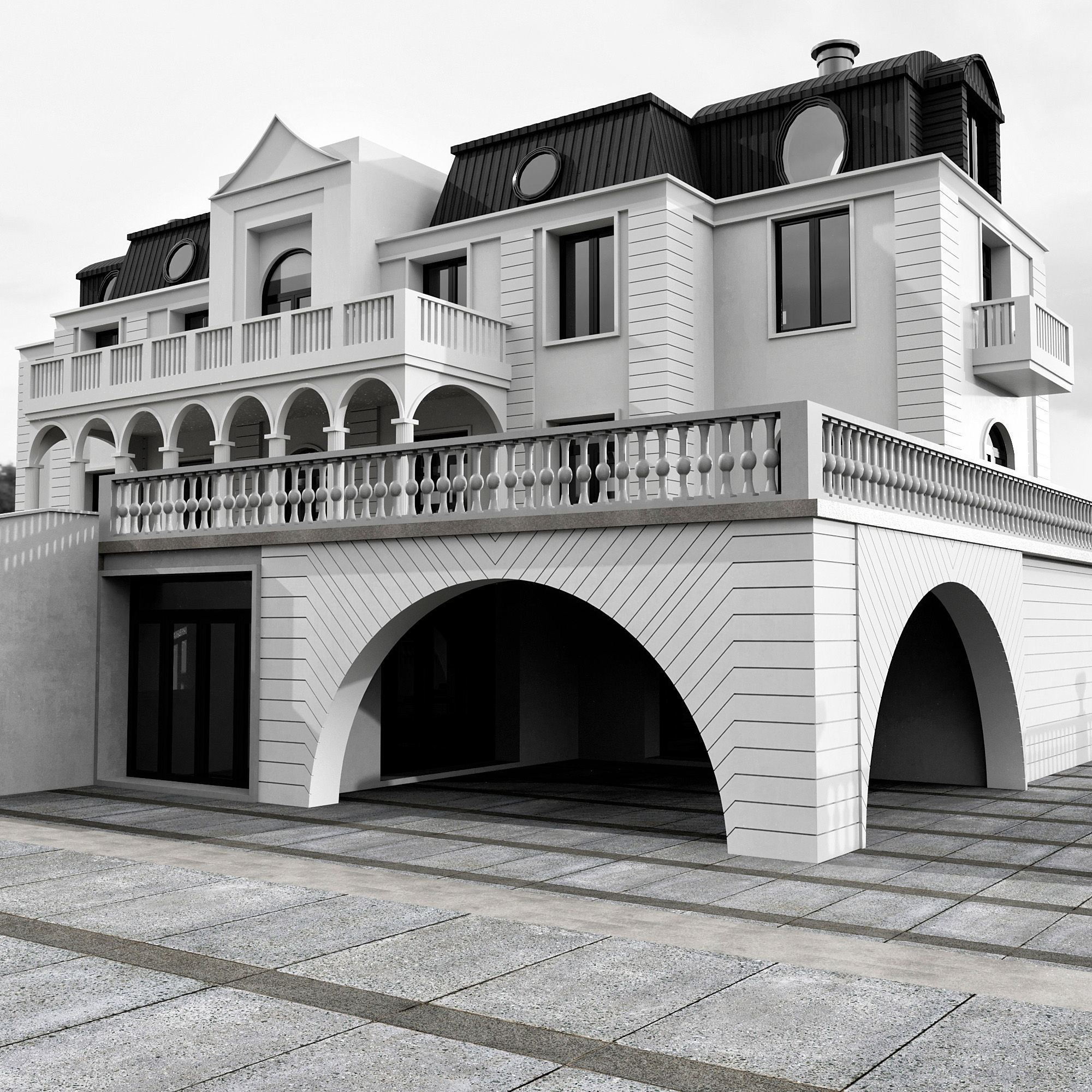 MODERN HOUSE NO31 A 3D model_4