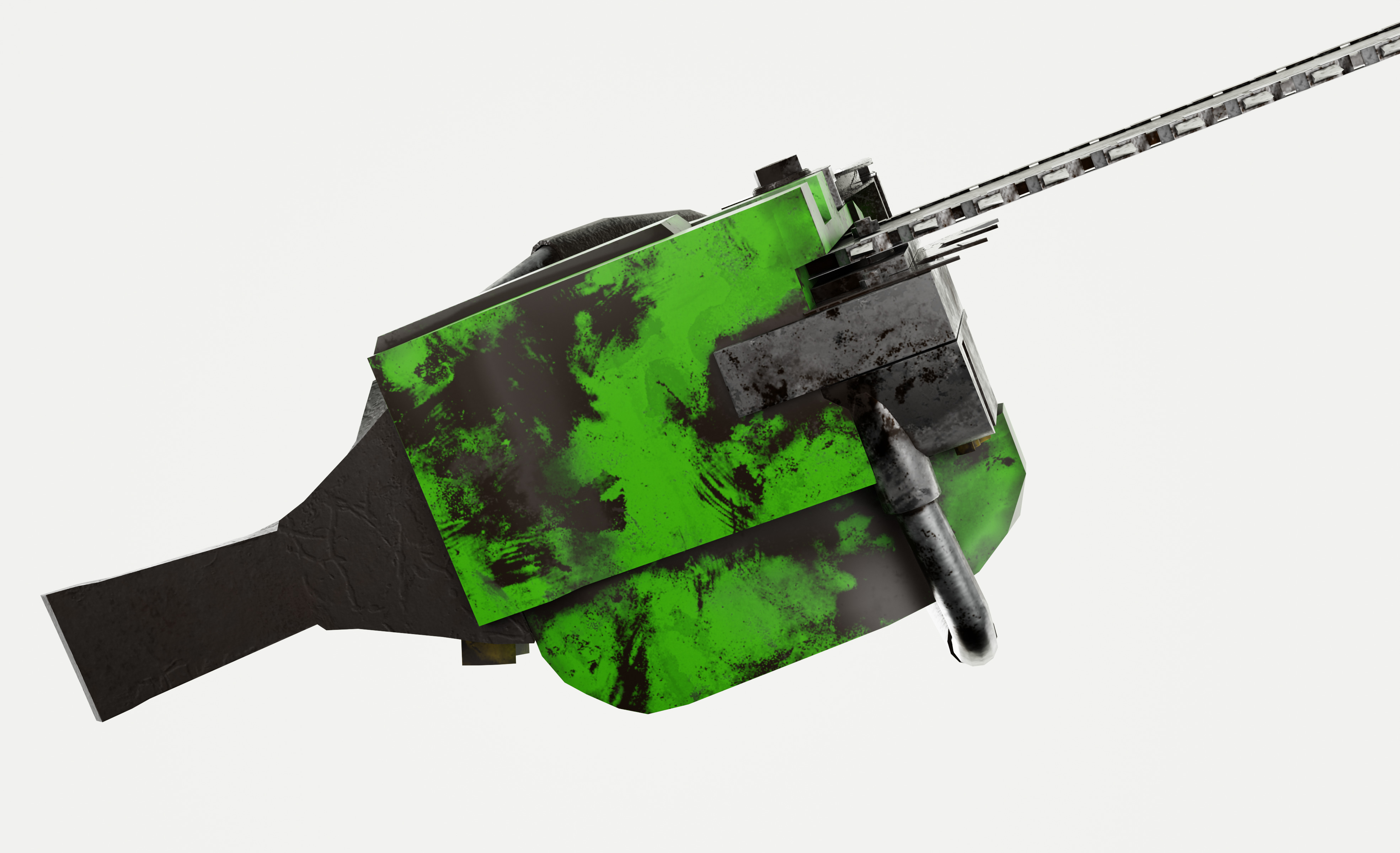 Stylized CHAINSAW Gameready Low-poly 3D model_6