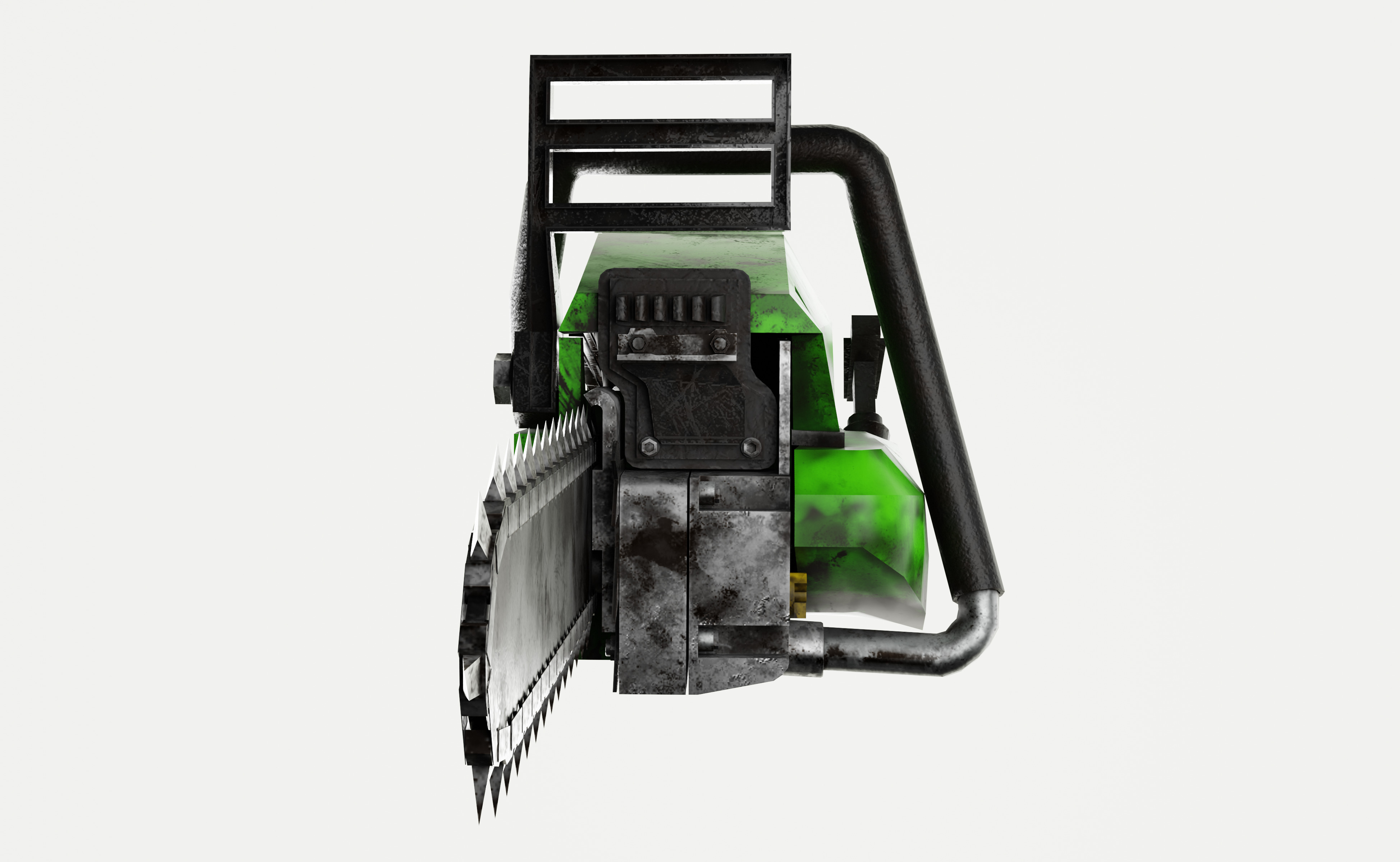 Stylized CHAINSAW Gameready Low-poly 3D model_5