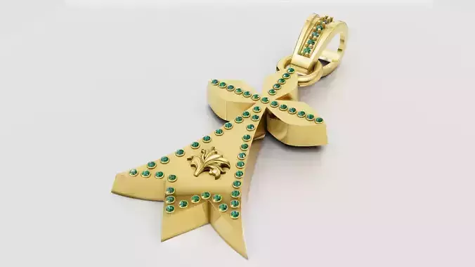 3D GOLD PENDANT