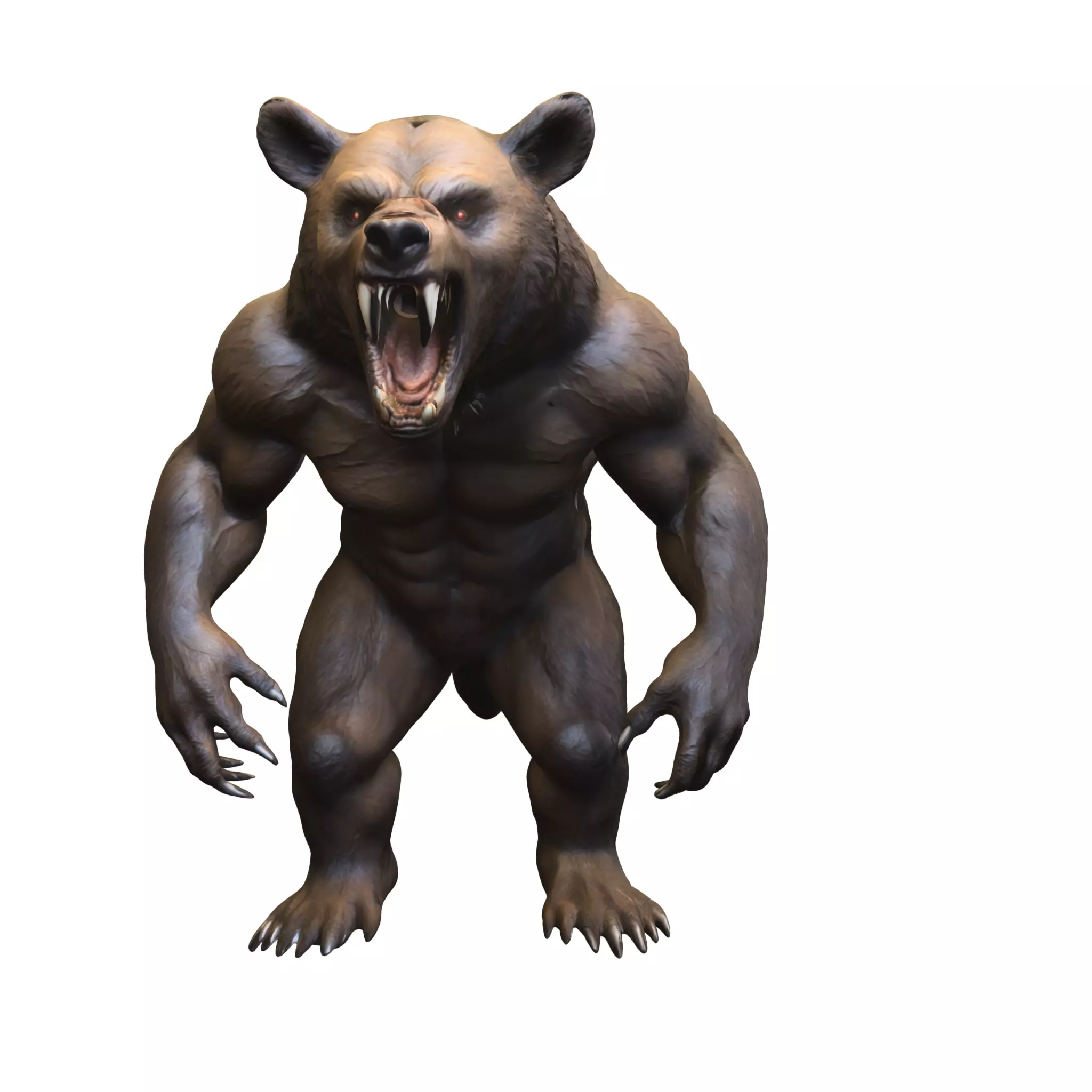 Mutant Werebear Ferocious Beast Low-poly 3D model
