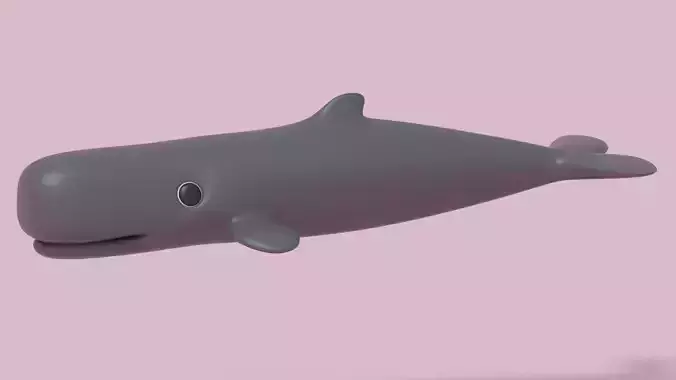 Cartoon Sperm Whale