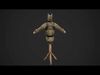 Medieval Military Training Dummy Wooden Low-poly 3D model_1