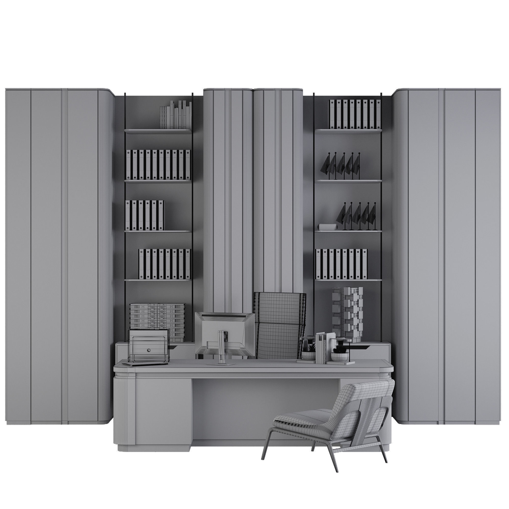 OFFICE FURNITURE NO30 A 3D model_31