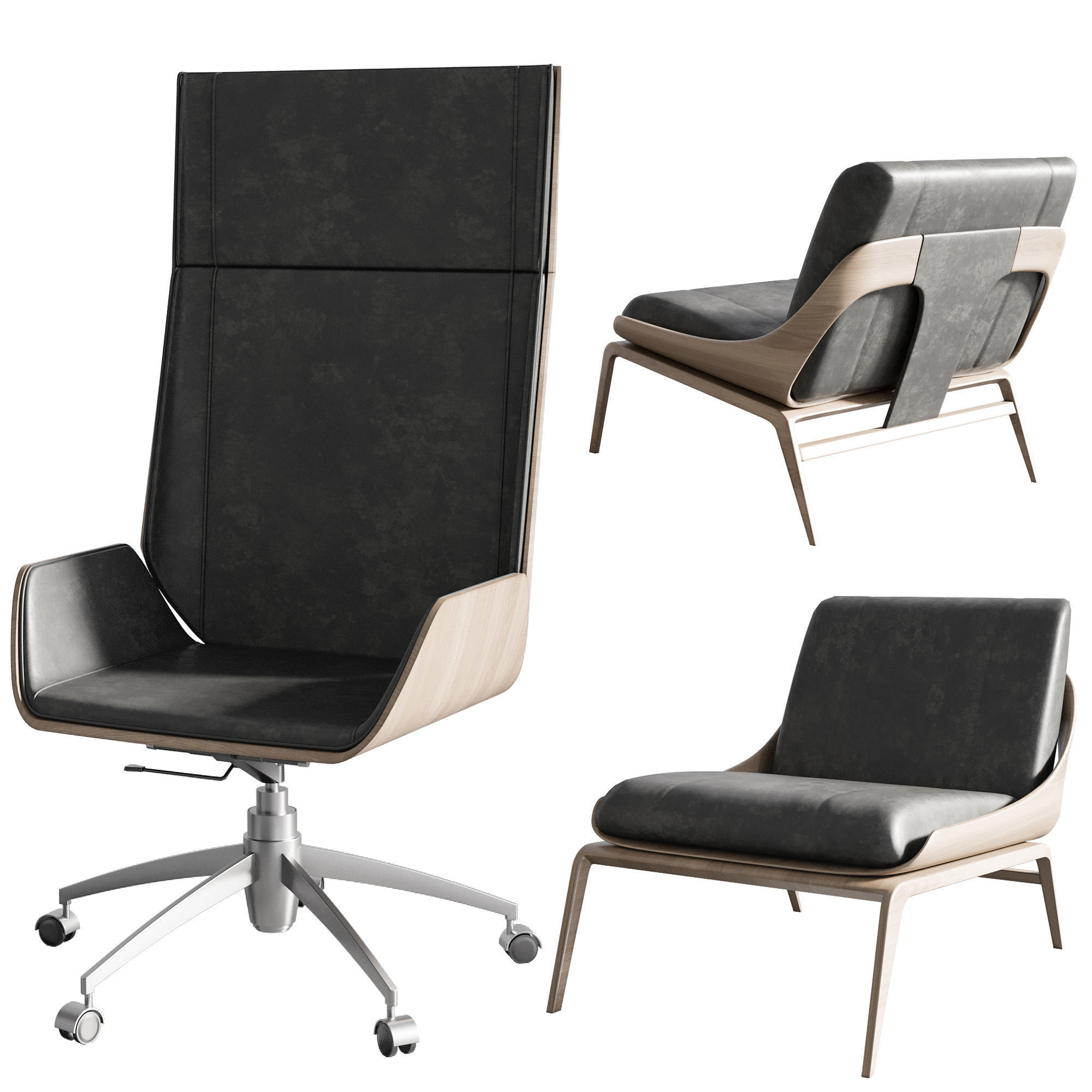 OFFICE FURNITURE NO30 A 3D model_17