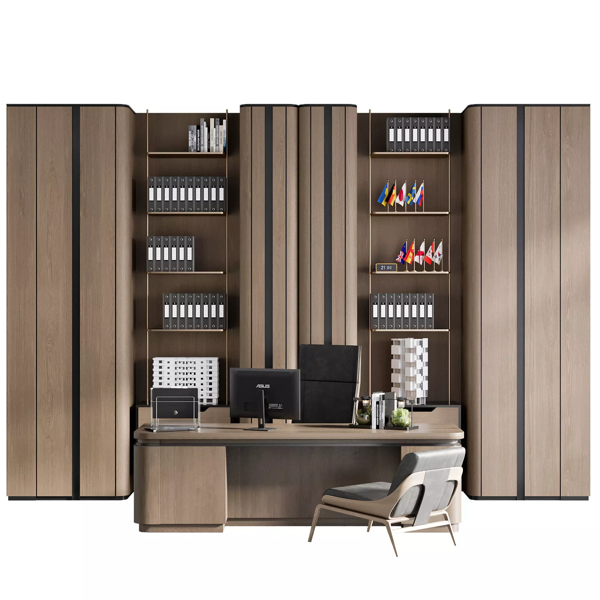 OFFICE FURNITURE NO30 A 3D model_18