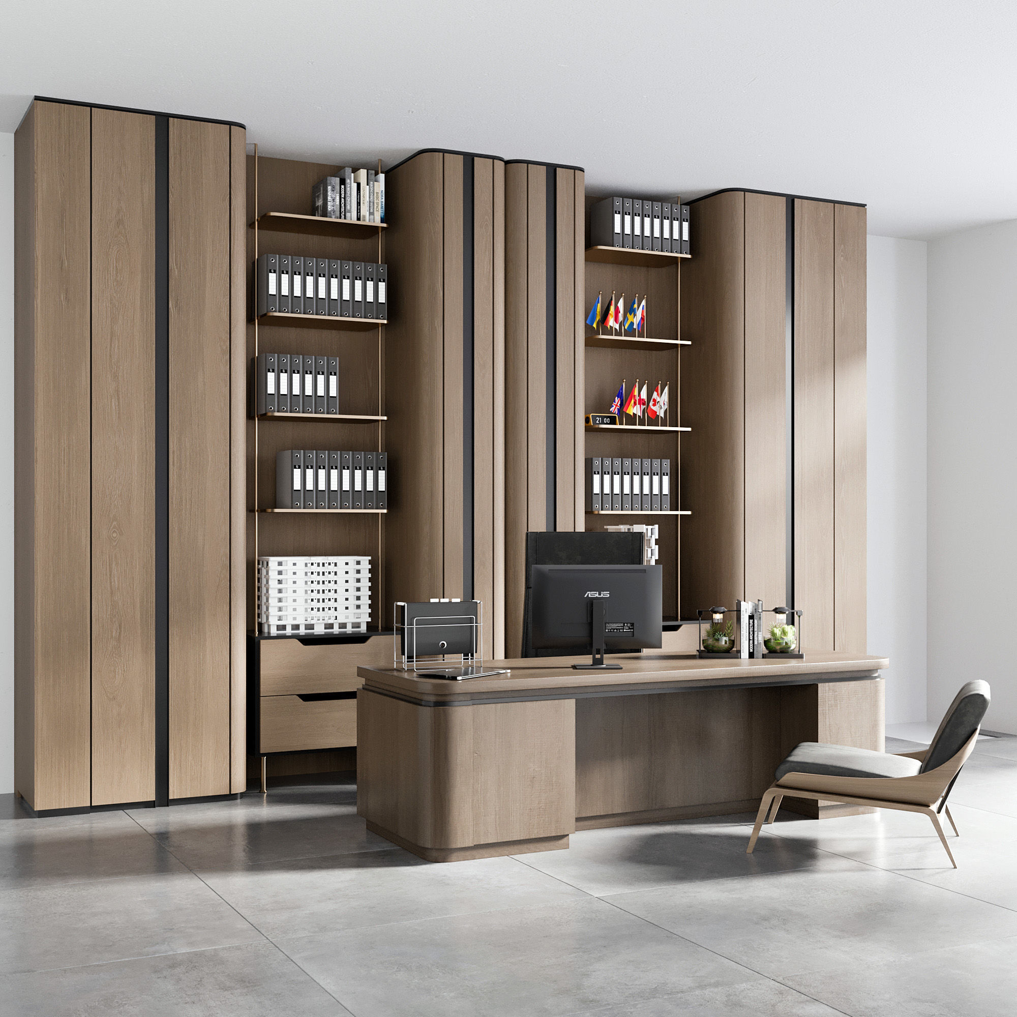 OFFICE FURNITURE NO30 A 3D model_25