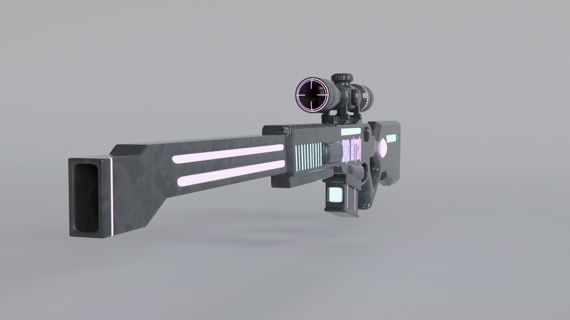 Sci-Fi Stylized Sniper Low-poly 3D model_2