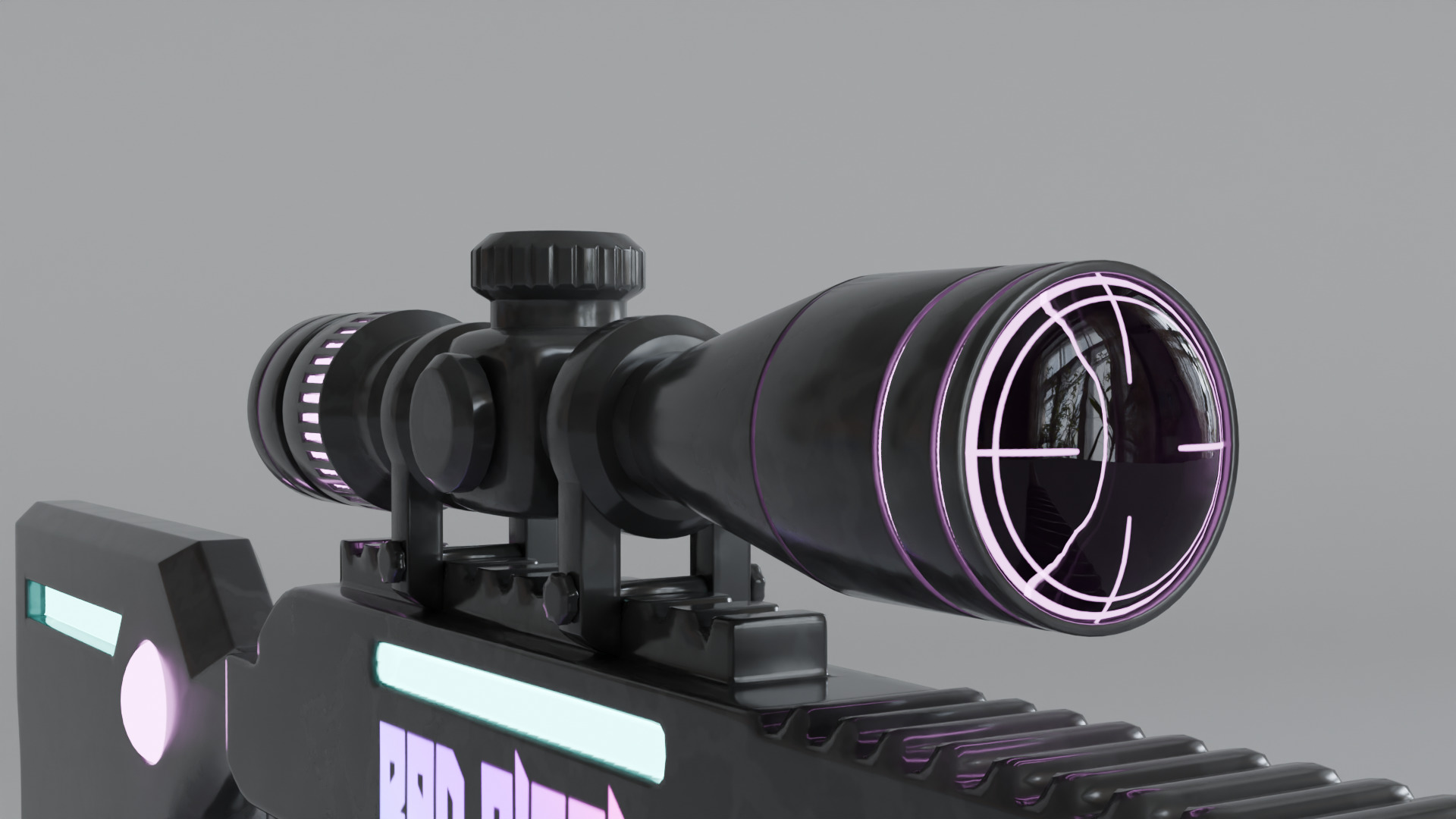 Sci-Fi Stylized Sniper Low-poly 3D model_4