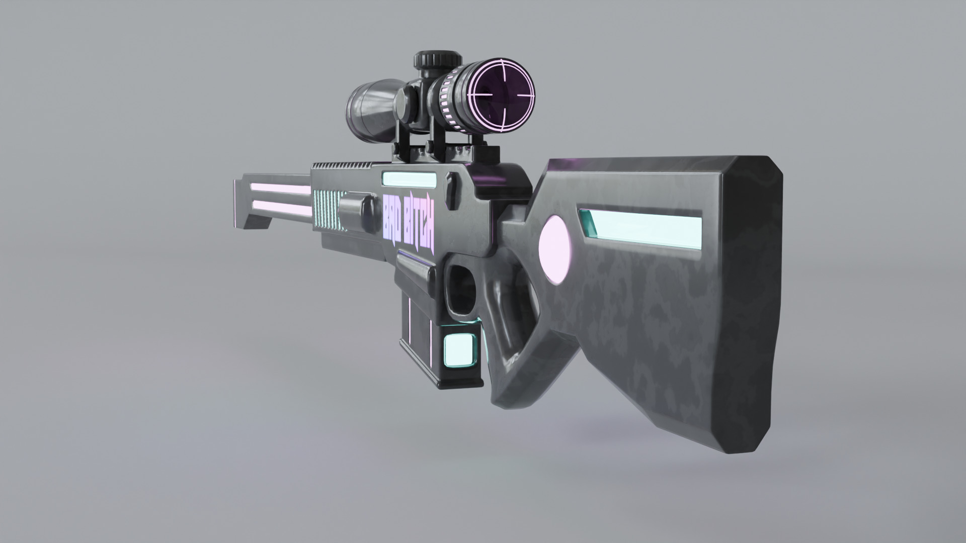 Sci-Fi Stylized Sniper Low-poly 3D model_3