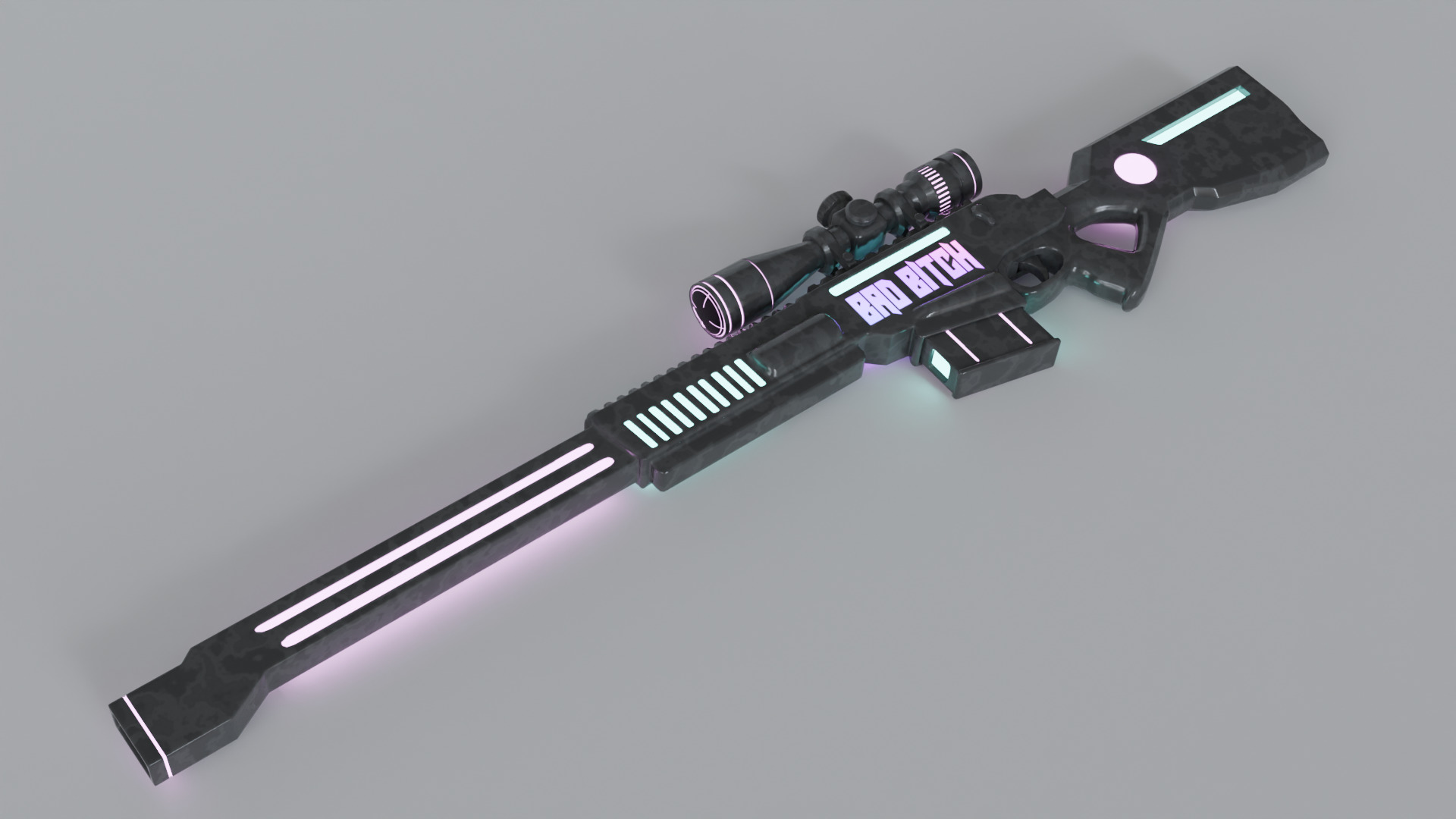 Sci-Fi Stylized Sniper Low-poly 3D model_1