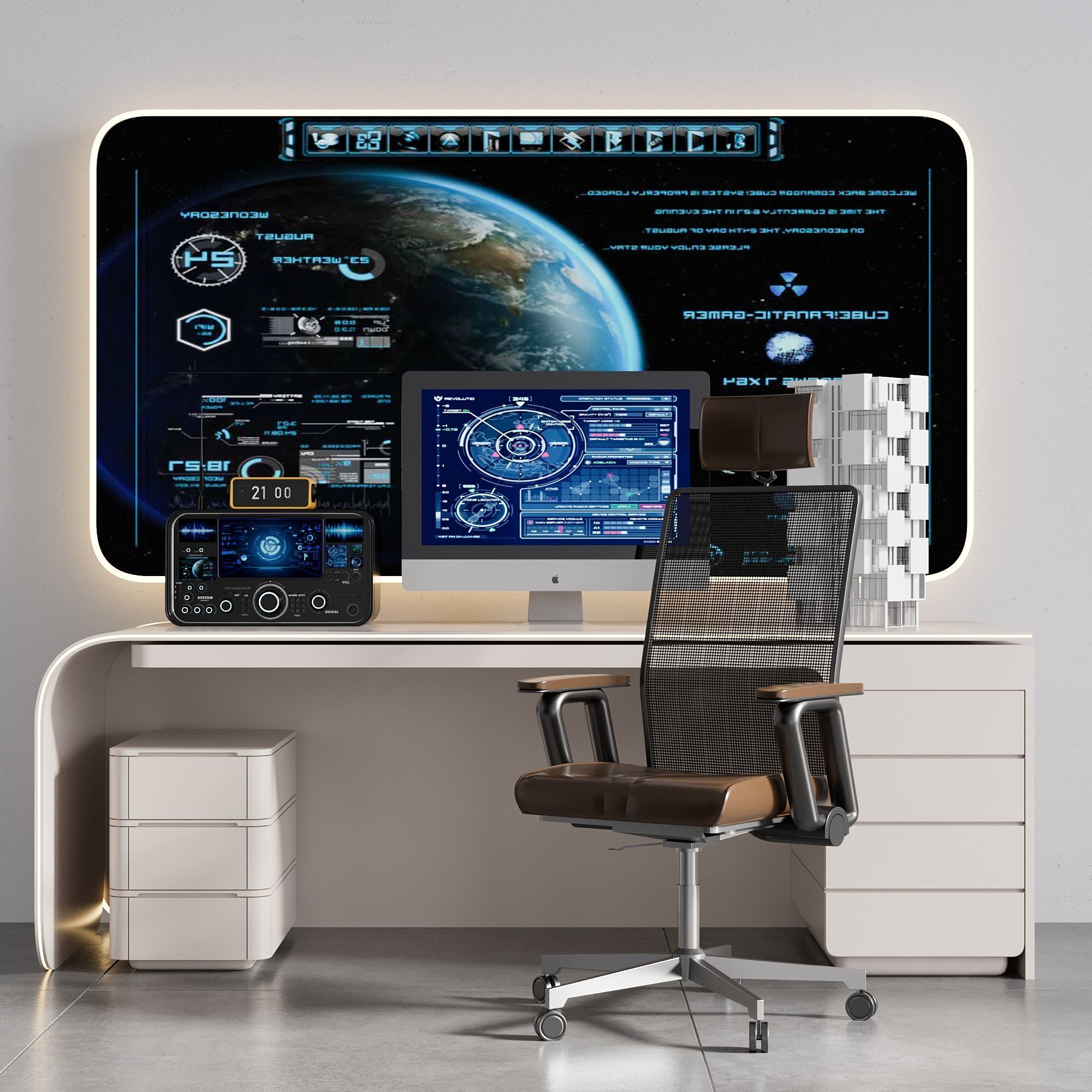 OFFICE FURNITURE NO29 A 3D model_3