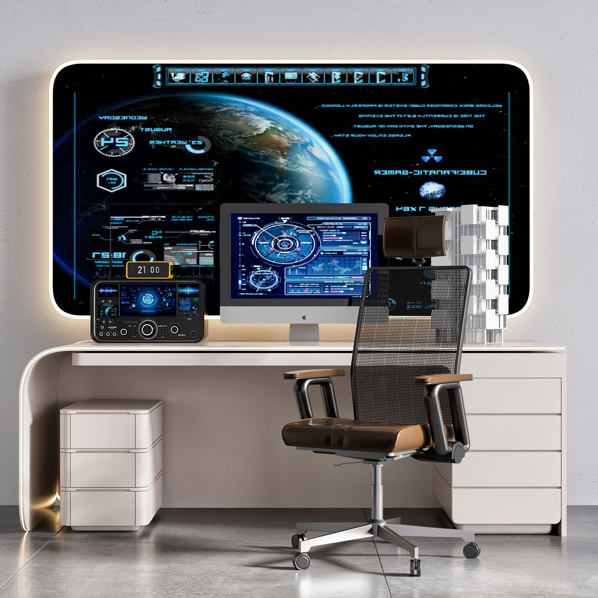 OFFICE FURNITURE NO29 A 3D model_9