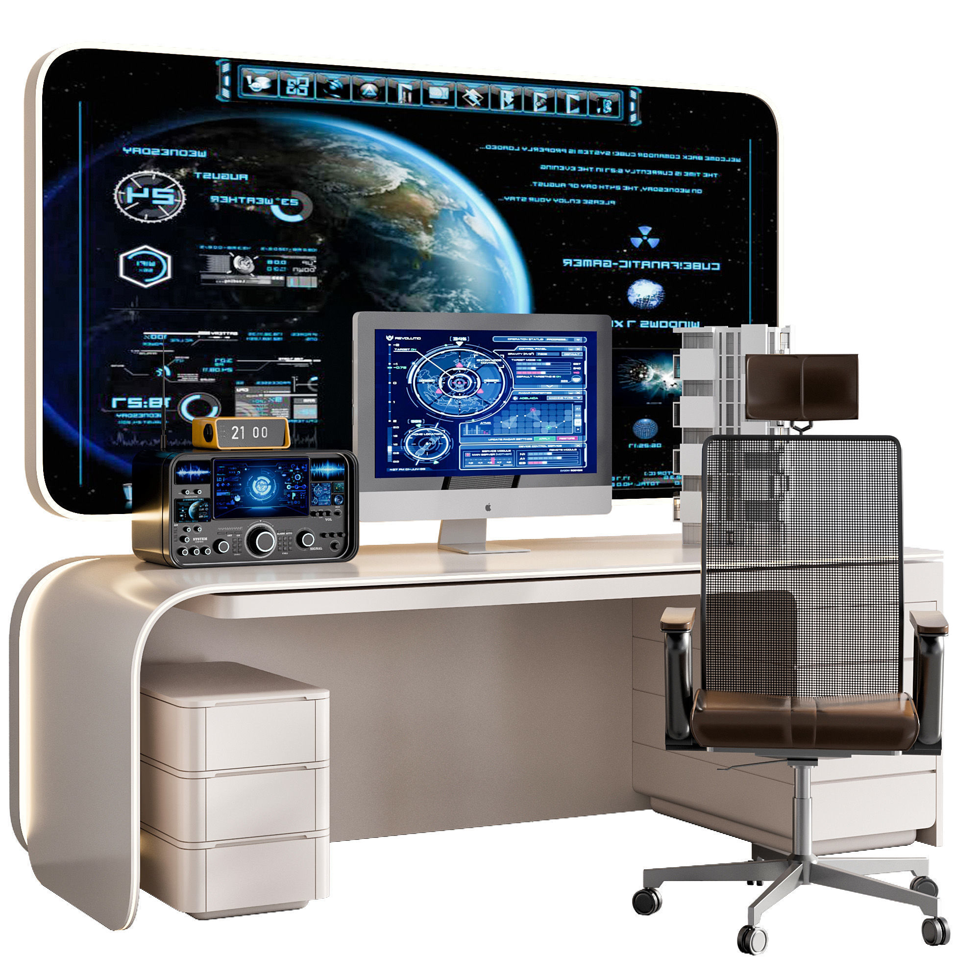 OFFICE FURNITURE NO29 A 3D model_1