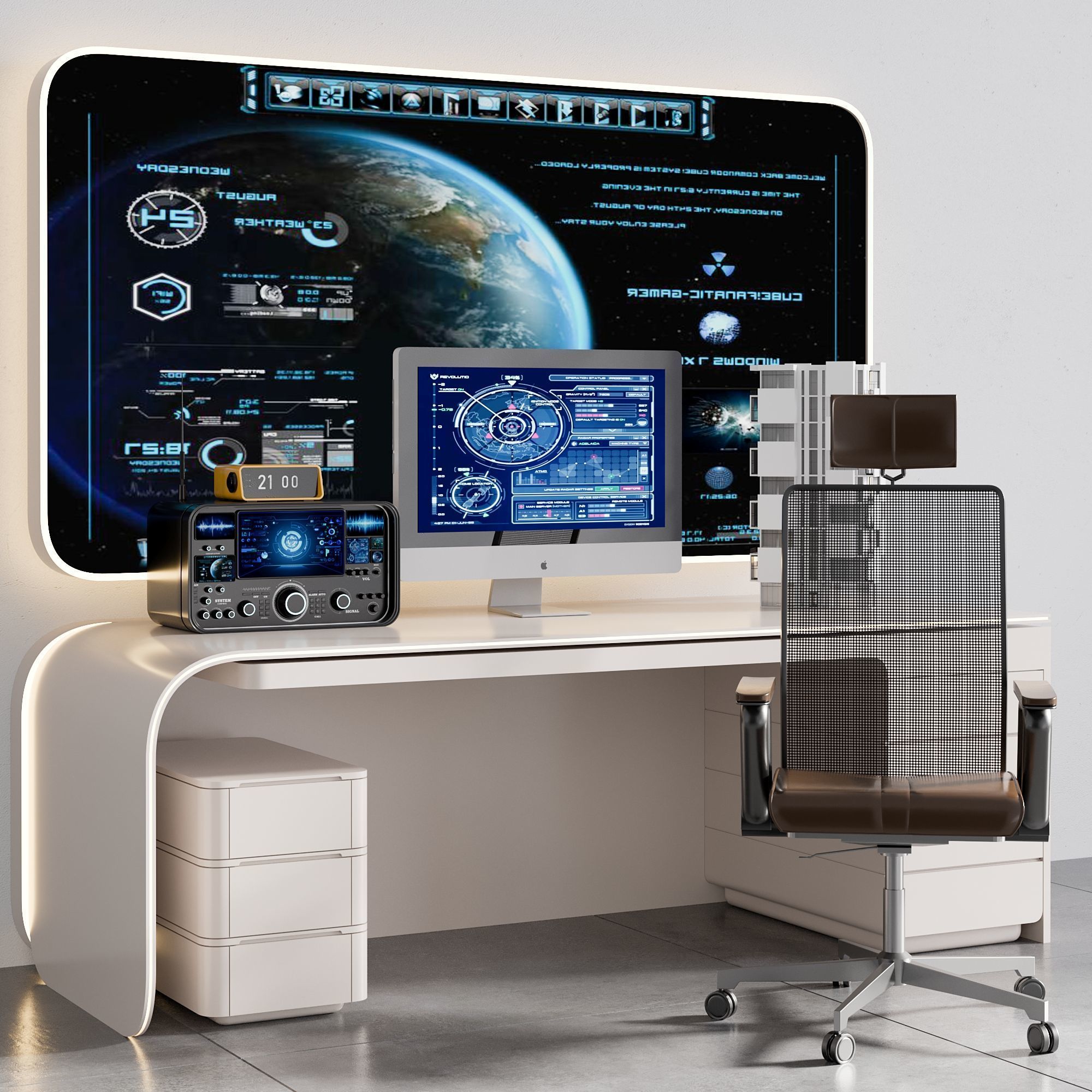 OFFICE FURNITURE NO29 A 3D model_5