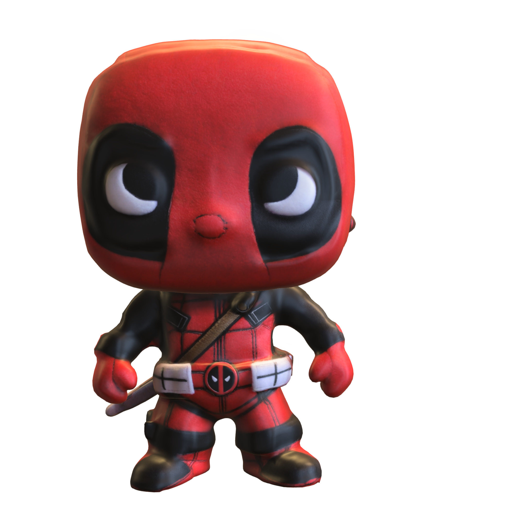 Chibi deadpoll doll Low-poly 3D model_1