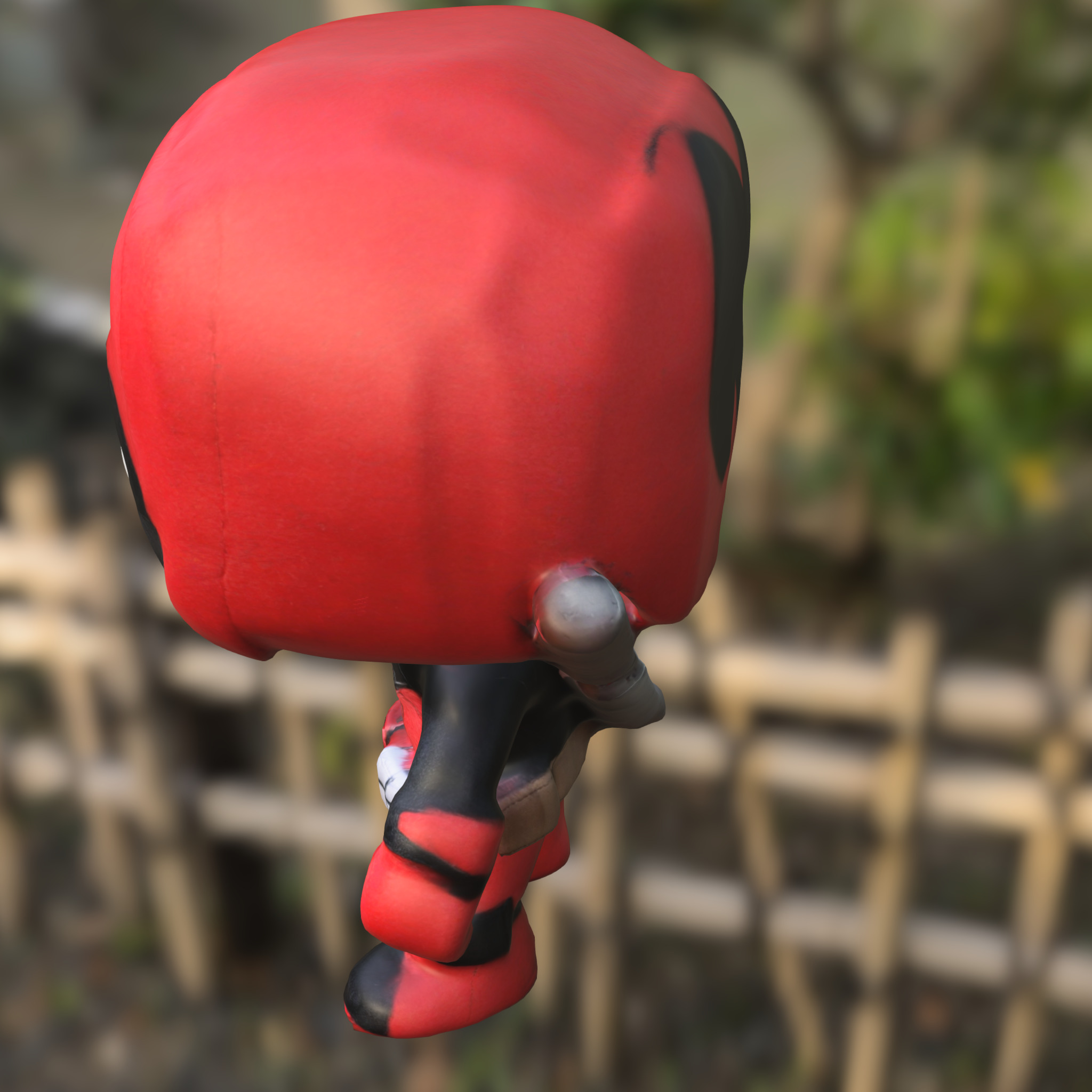 Chibi deadpoll doll Low-poly 3D model_2