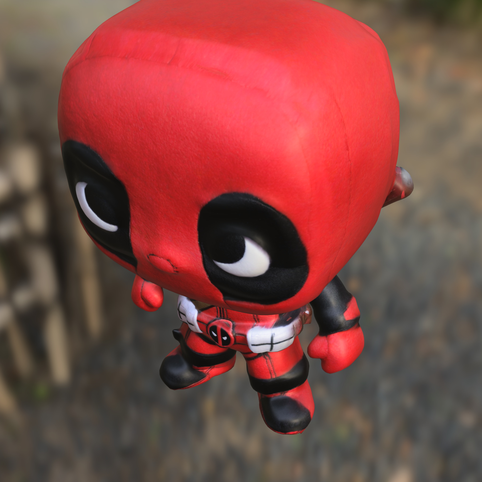 Chibi deadpoll doll Low-poly 3D model_5