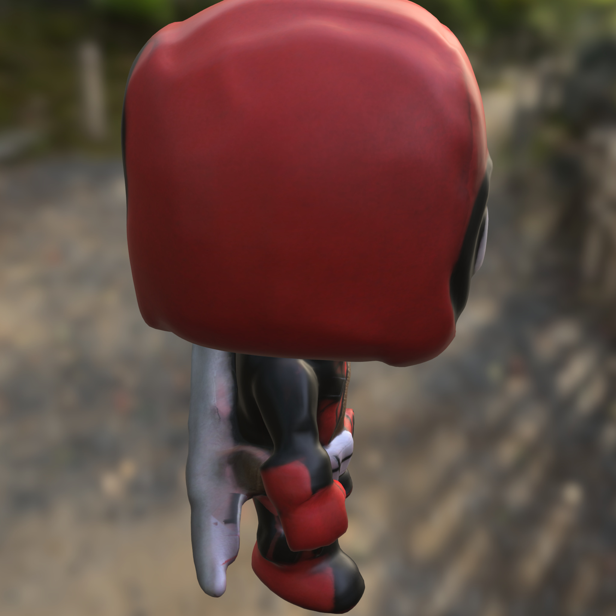 Chibi deadpoll doll Low-poly 3D model_4