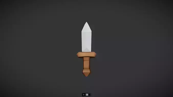 simple cartoon dagger with brown hilt