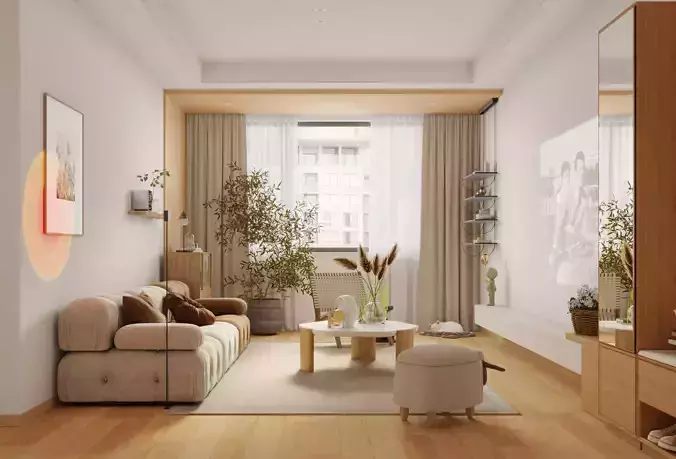 modern living room dining room interior scenes 44