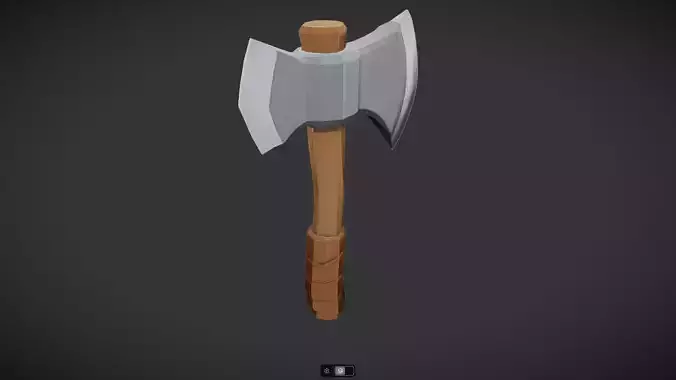 a stylized double-headed battle axe
