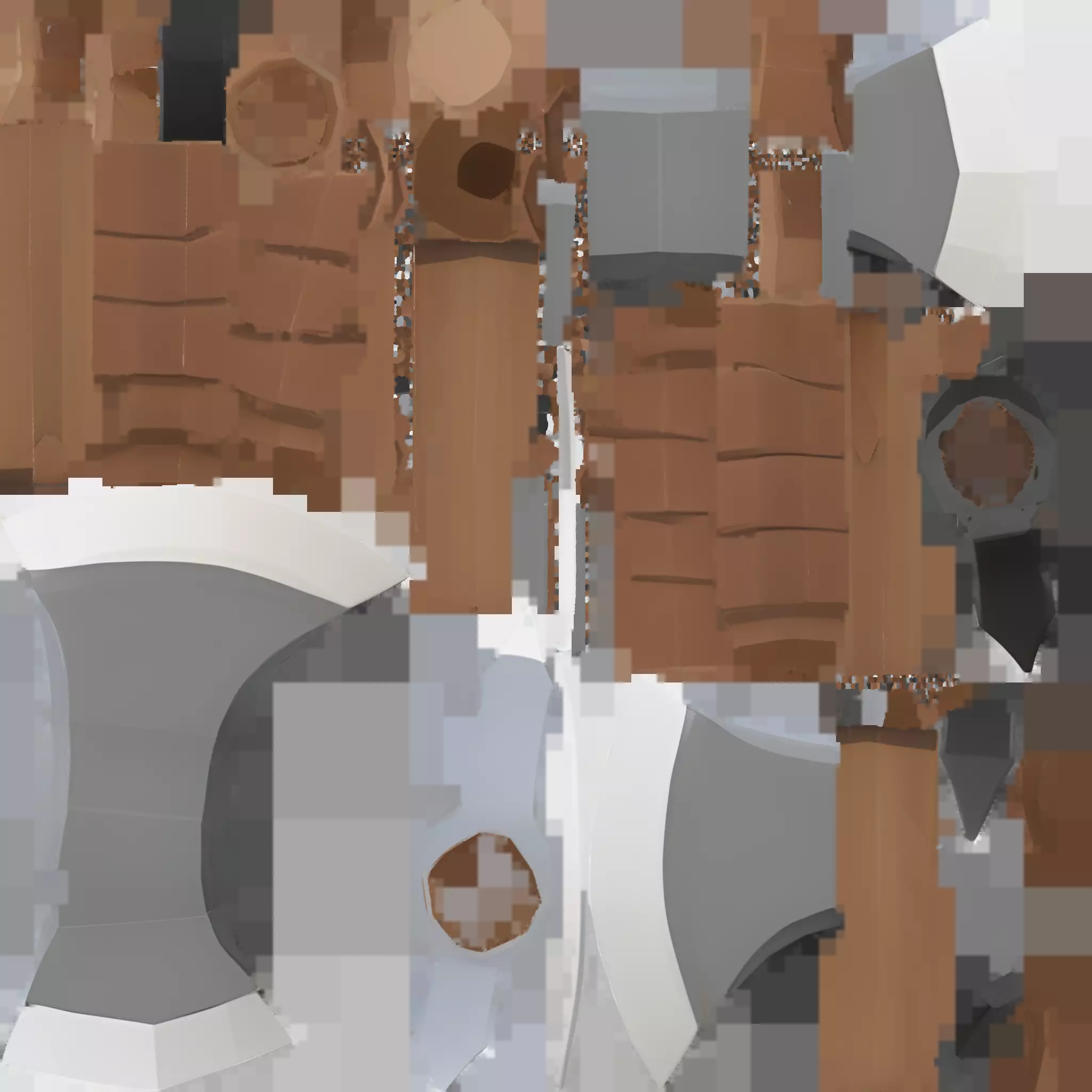 a stylized double-headed battle axe 3D model_17