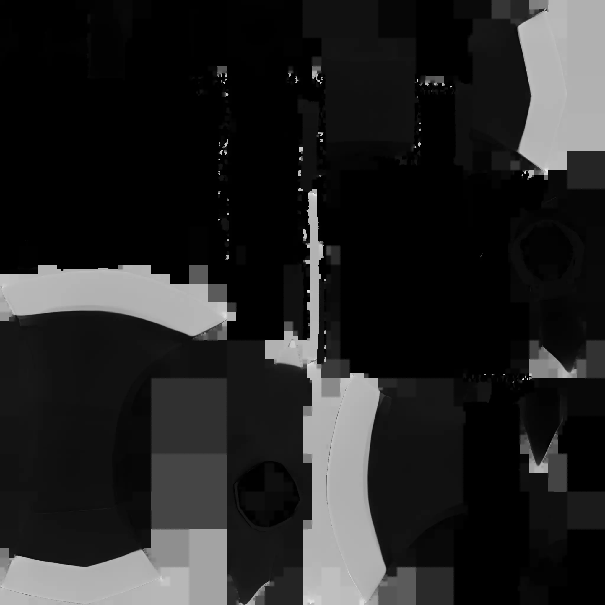 a stylized double-headed battle axe 3D model_20