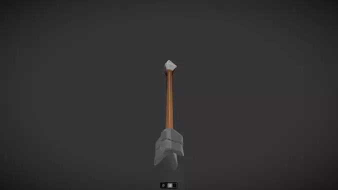 A simple spear with sharp metal