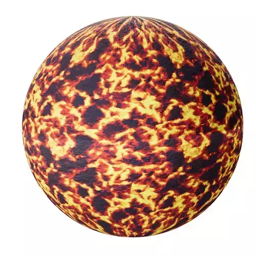 Flaming Magma - Stylized Lava Texture - SBSAR - 8K Maps