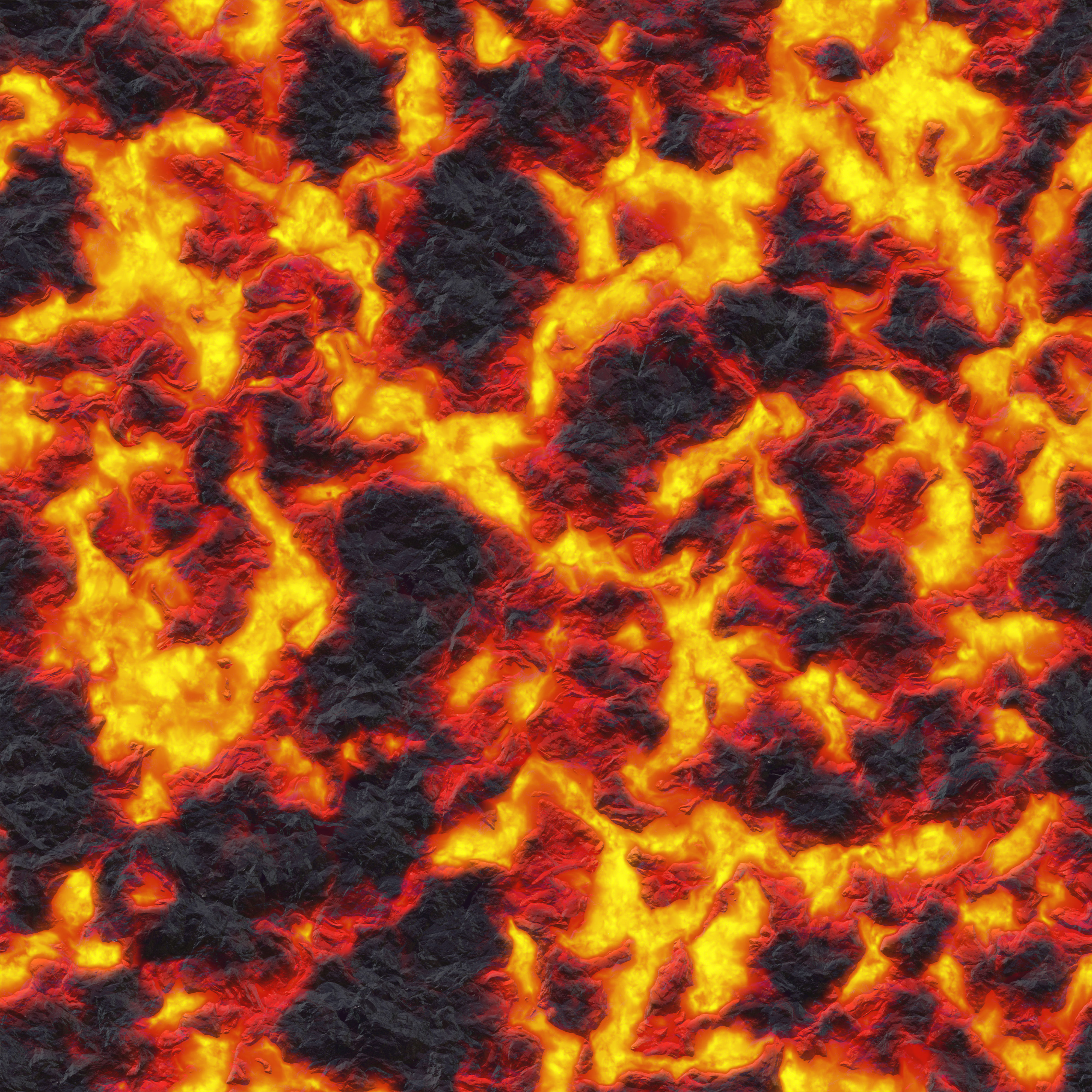 Flaming Magma - Stylized Lava Texture - SBSAR - 8K Maps Texture_4