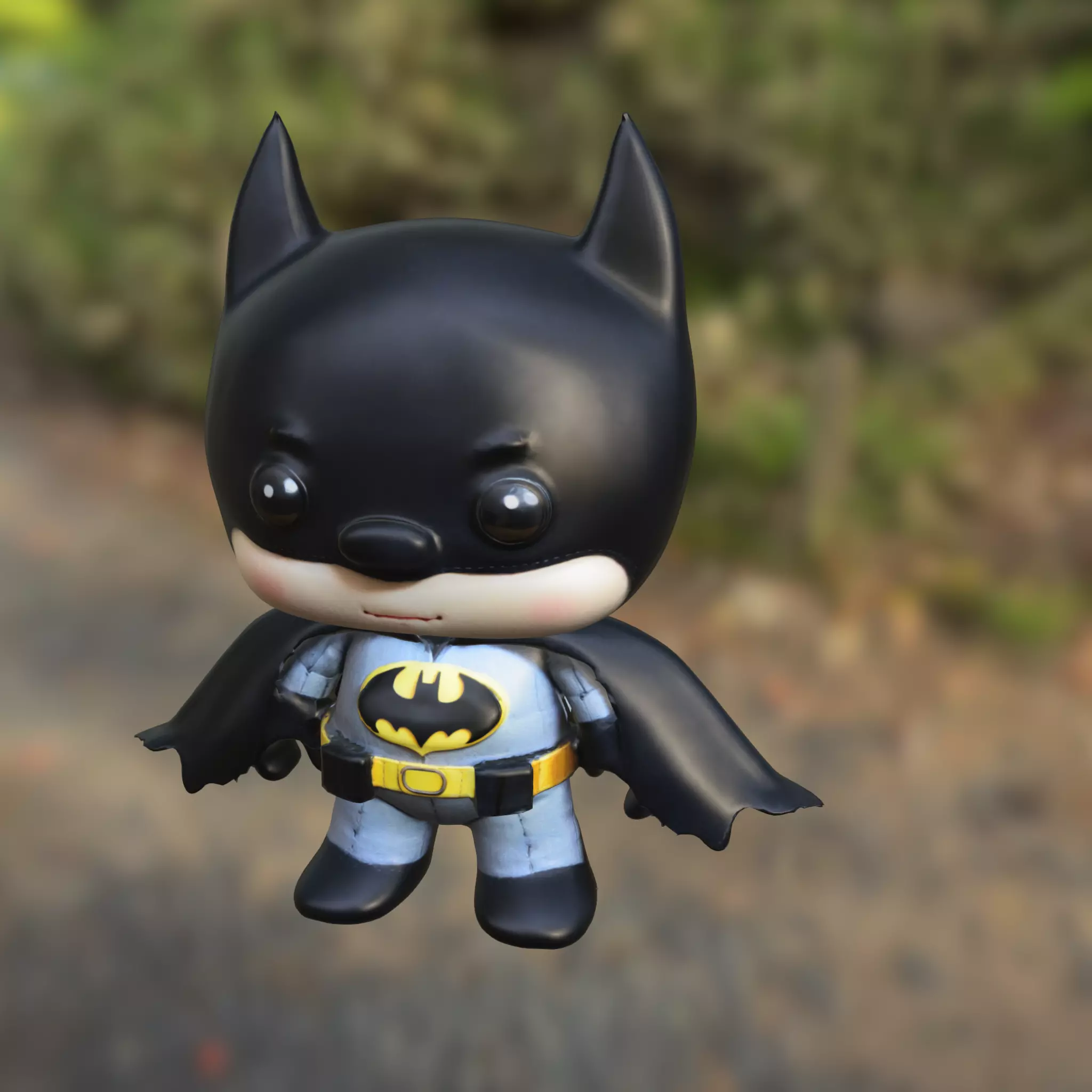 Mini Batman Chibi Superhero Low-poly 3D model_0
