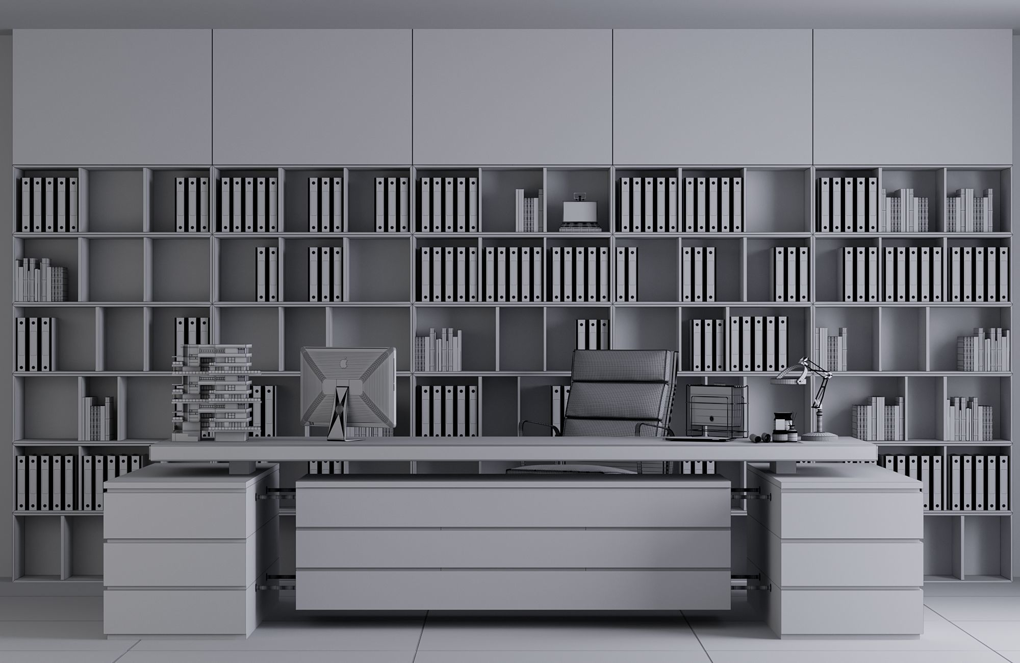 OFFICE FURNITURE NO22 A 3D model_15