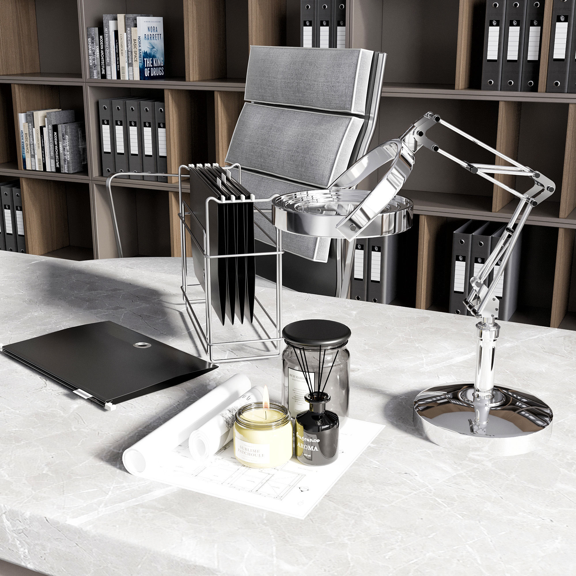 OFFICE FURNITURE NO22 A 3D model_12