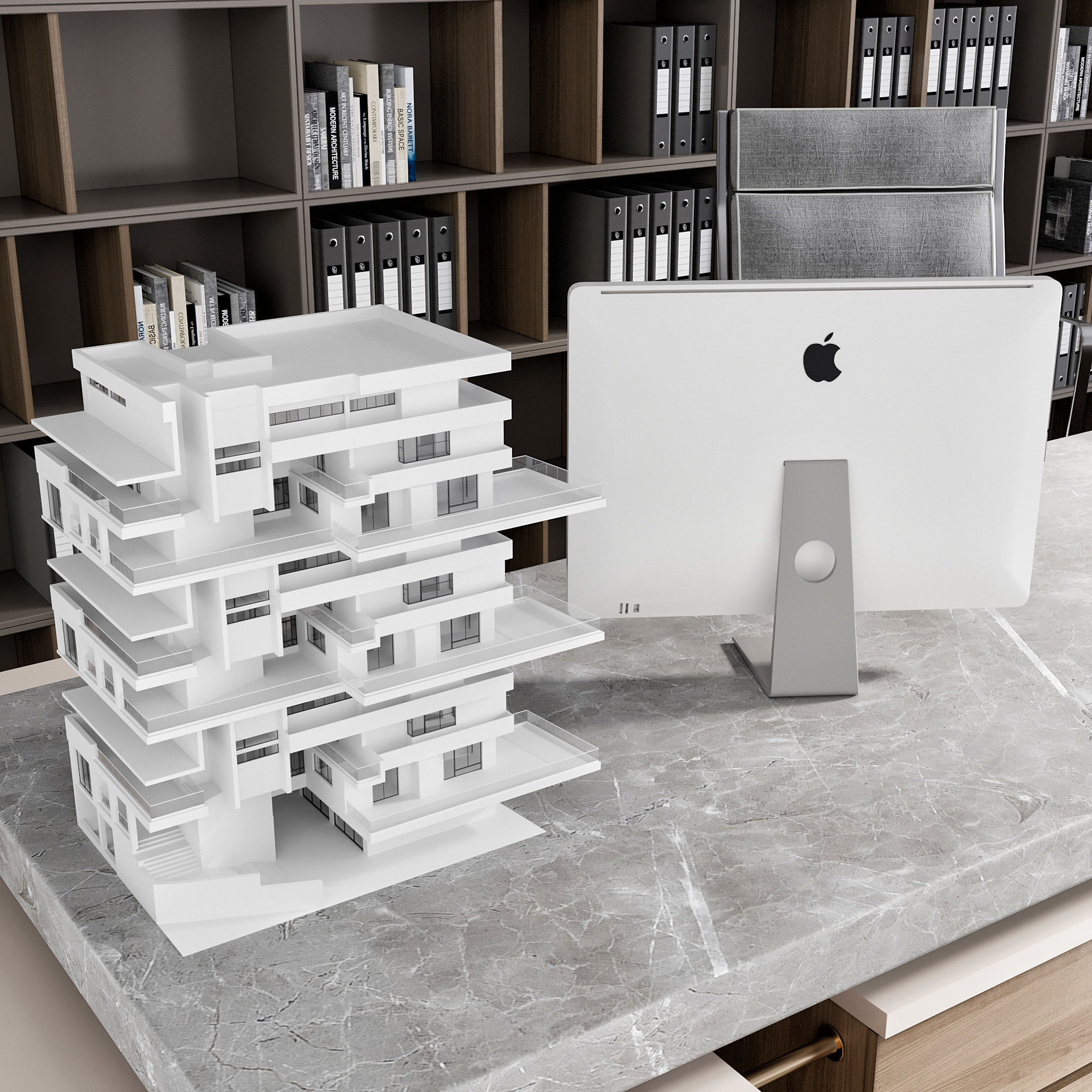 OFFICE FURNITURE NO22 A 3D model_13