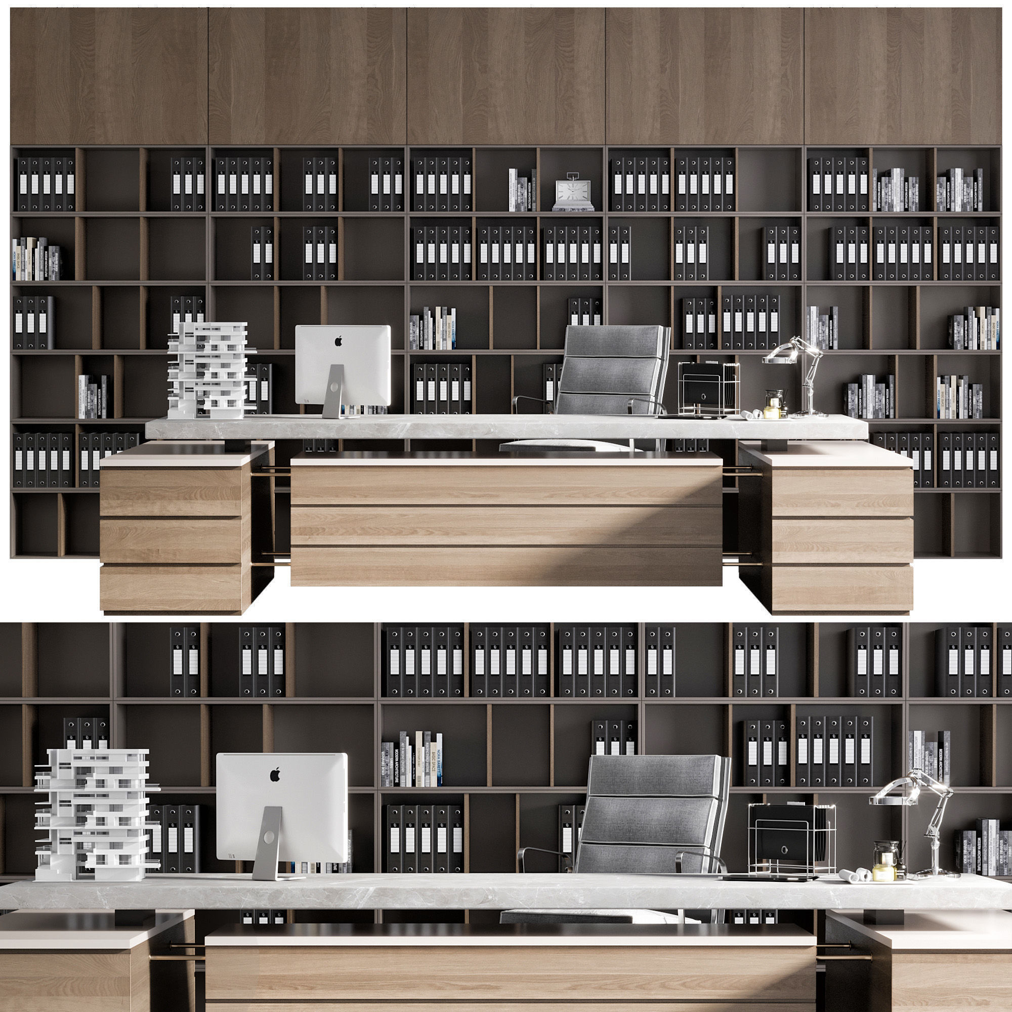 OFFICE FURNITURE NO22 A 3D model_1