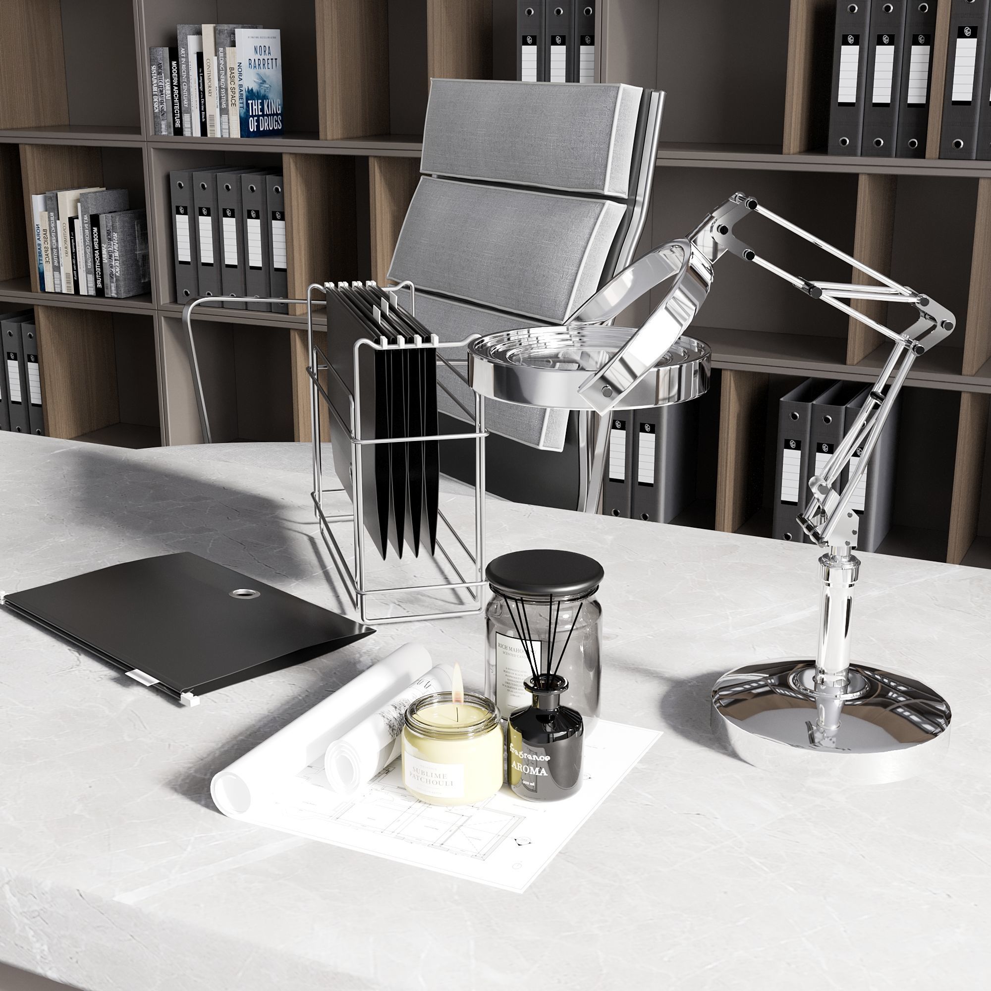 OFFICE FURNITURE NO22 A 3D model_2