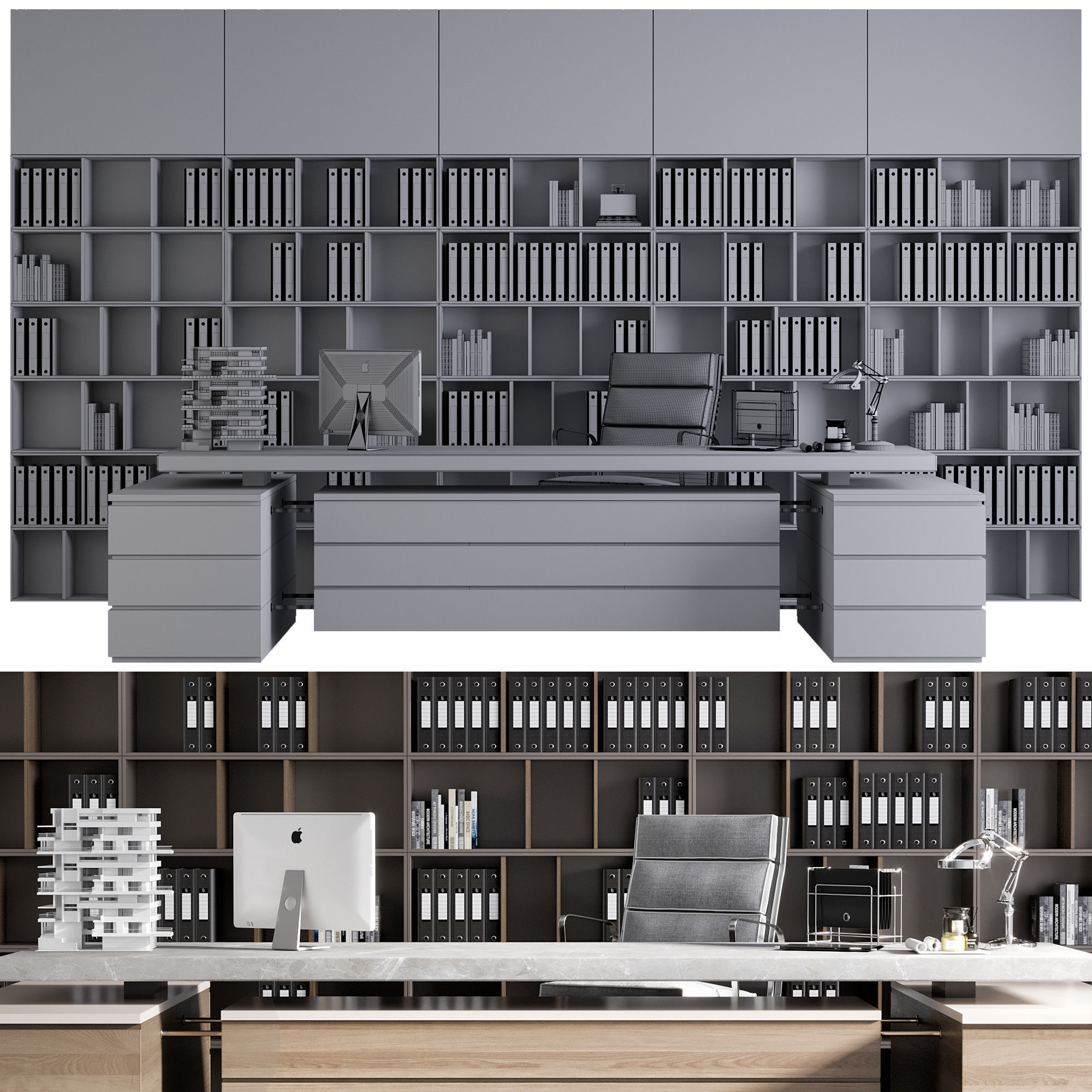 OFFICE FURNITURE NO22 A 3D model_14