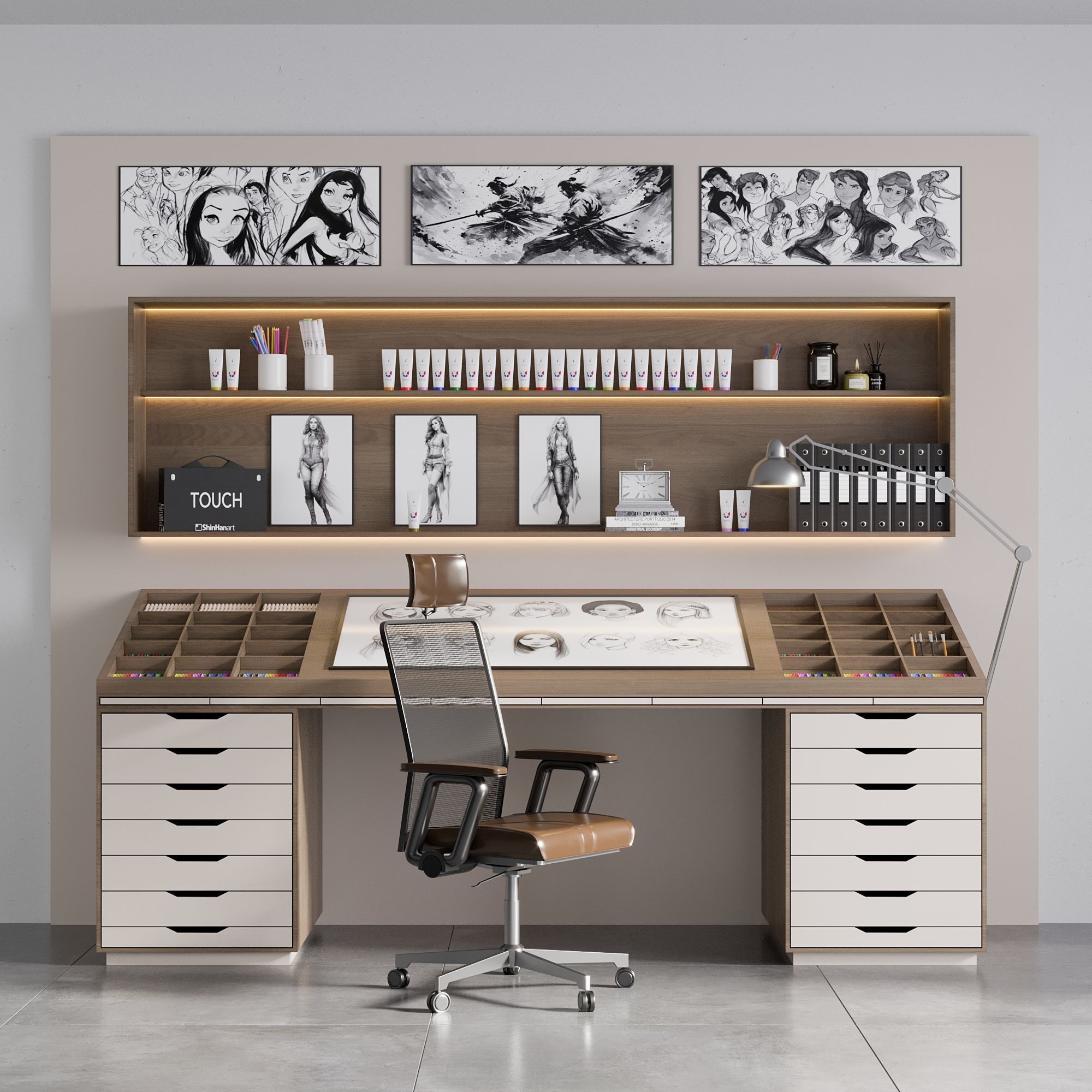 OFFICE FURNITURE NO21 A 3D model_13