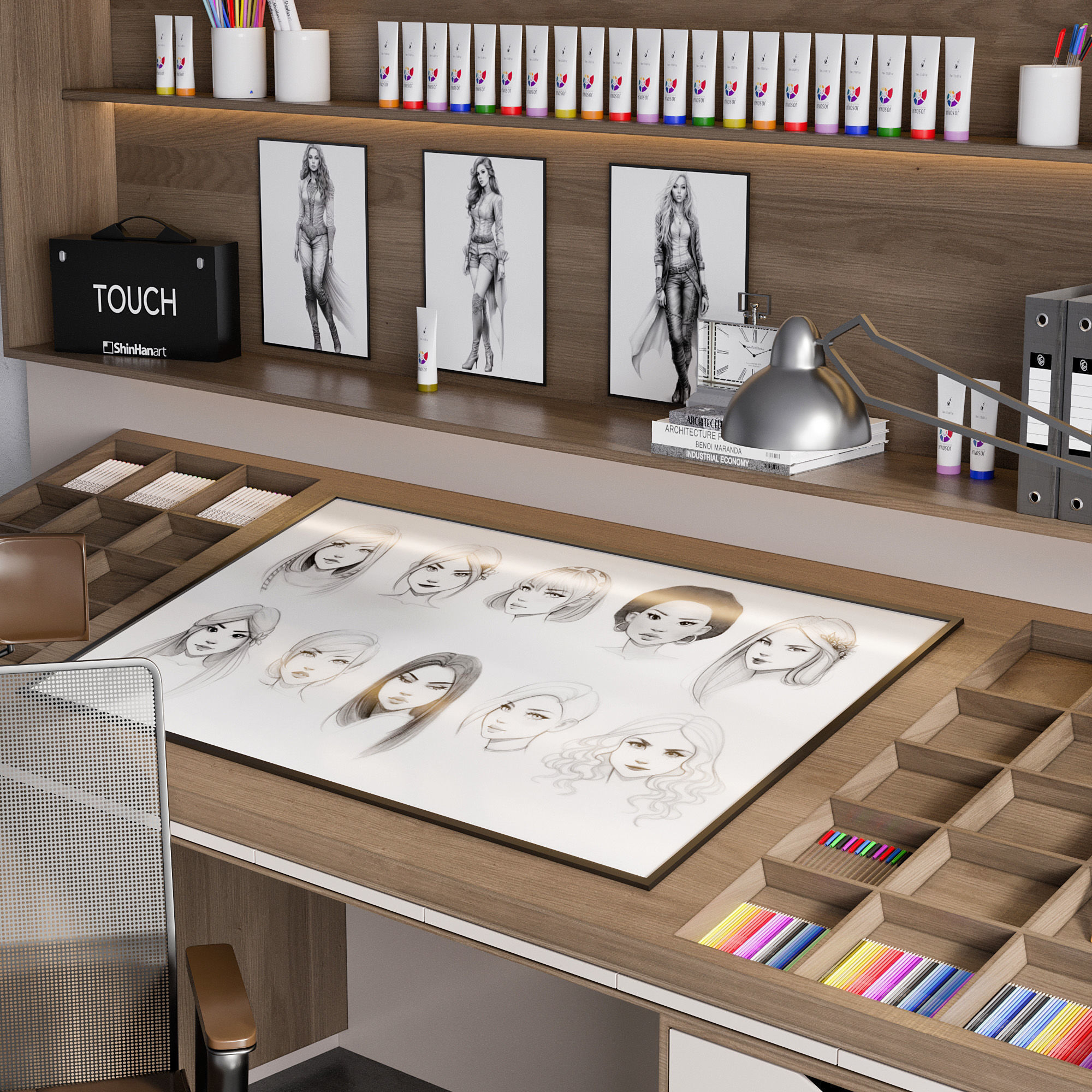 OFFICE FURNITURE NO21 A 3D model_11