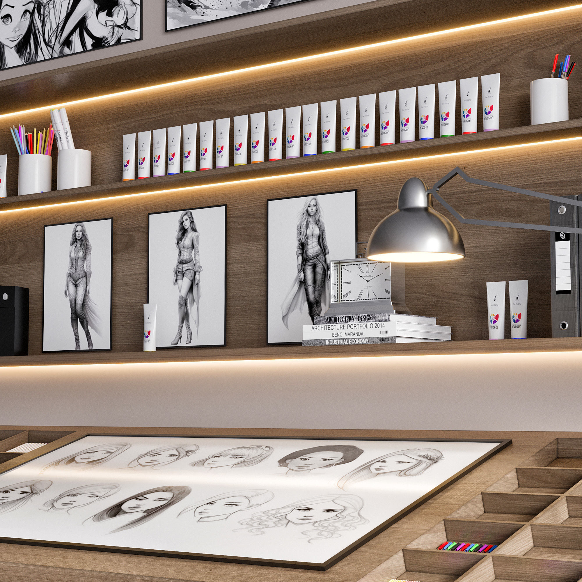 OFFICE FURNITURE NO21 A 3D model_10