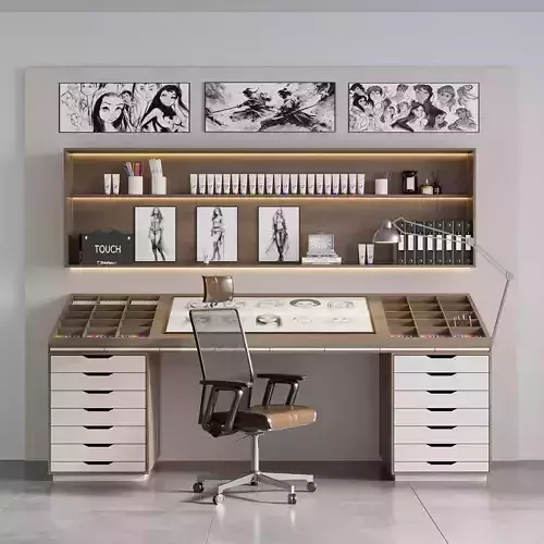 OFFICE FURNITURE NO21 A 3D model