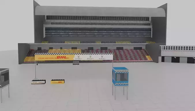 Race Track Props LowPoly Realistic 