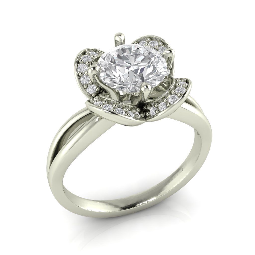 ENGAGEMENT RING 3D print model_3