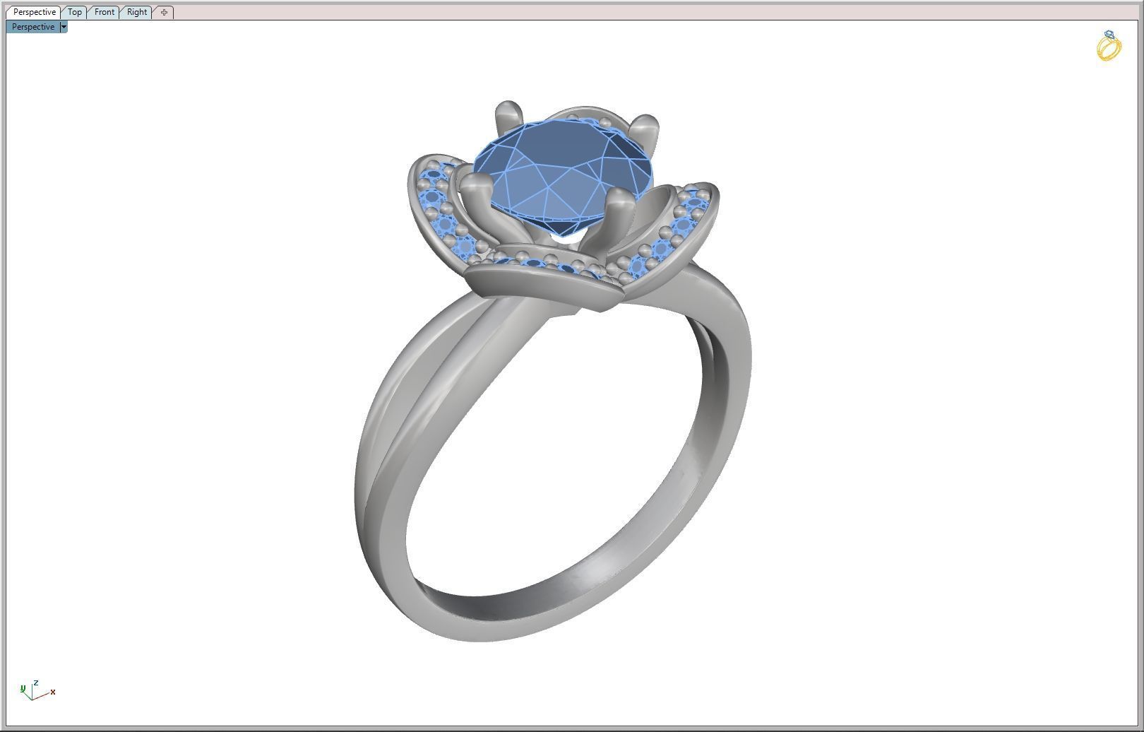 ENGAGEMENT RING 3D print model_13