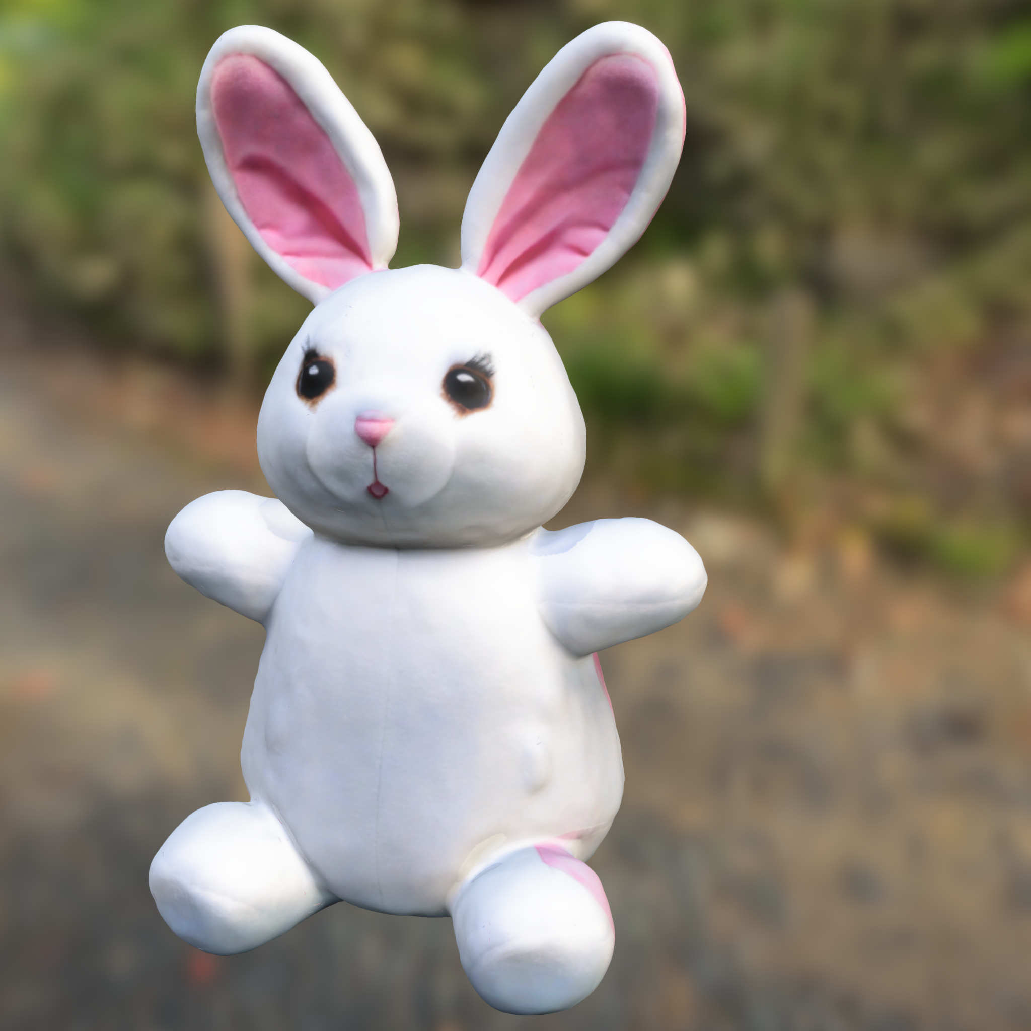 Chibi Bunny Low-poly 3D model_1