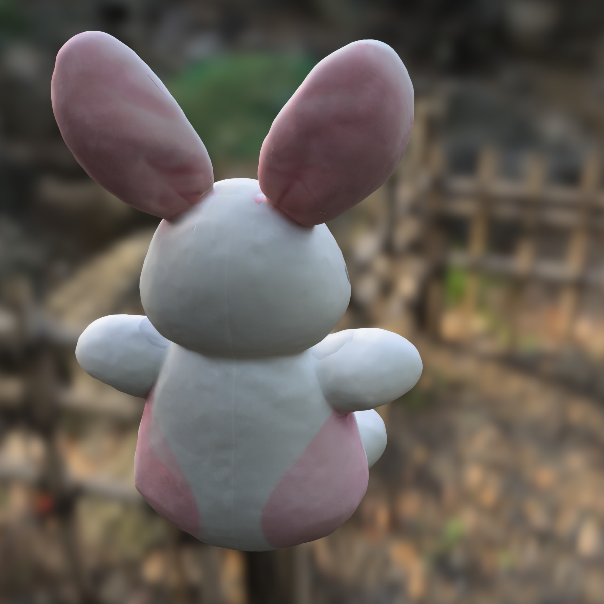 Chibi Bunny Low-poly 3D model_4