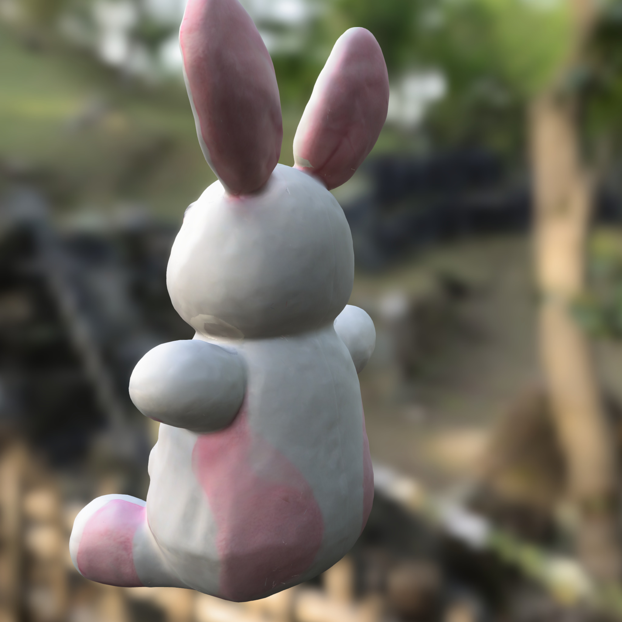 Chibi Bunny Low-poly 3D model_3